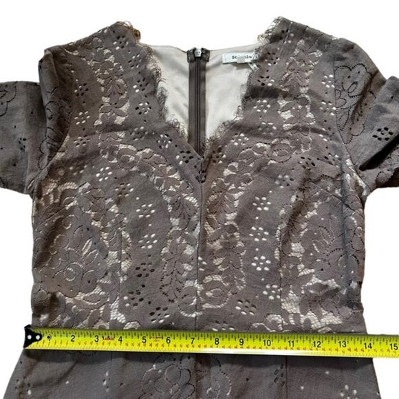 Soieblu Lace Eyelet High Low Dress Size Medium - Picture 12 of 13